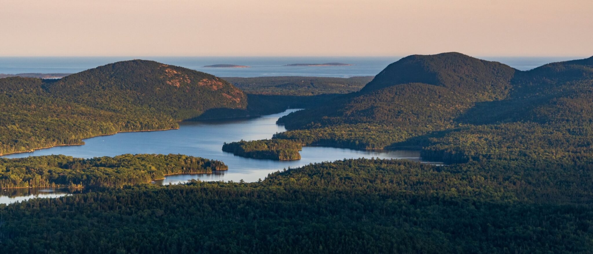 Long Pond and the western mountains of Mount Desert Island in Acadia National Park. (Photo by Will Greene / Friends of Acadia / NPS)