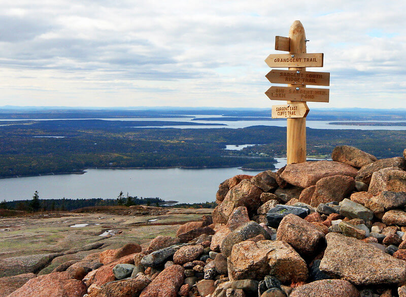 Vue depuis le sommet du Mont Sargent, parc Acadia (crédit photo : Dana Moos)