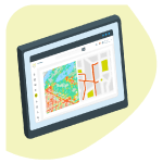 Tableau de bord interactif vous présentant les flux de visiteurs.